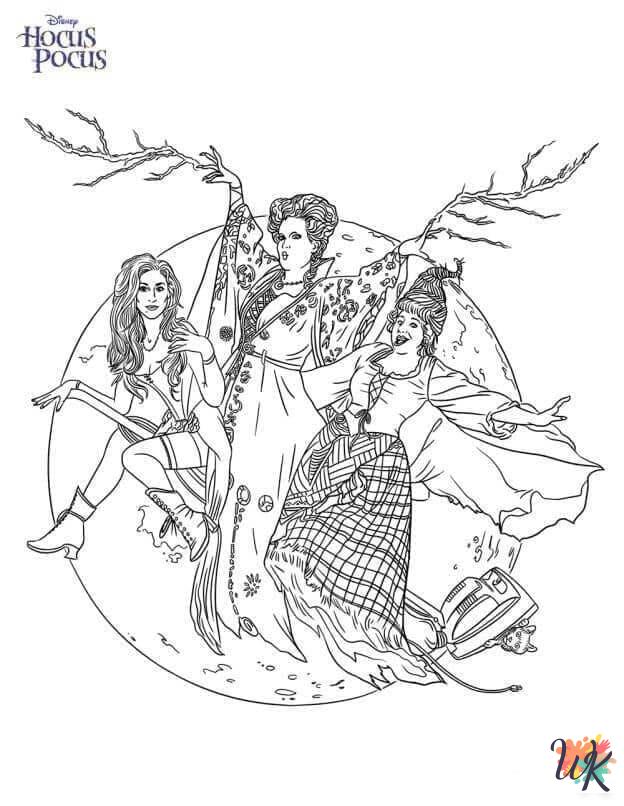 Hocus Pocus coloring pages for preschoolers