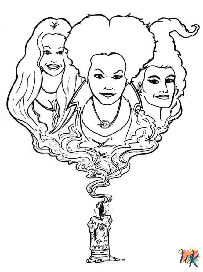 free Hocus Pocus coloring pages printable