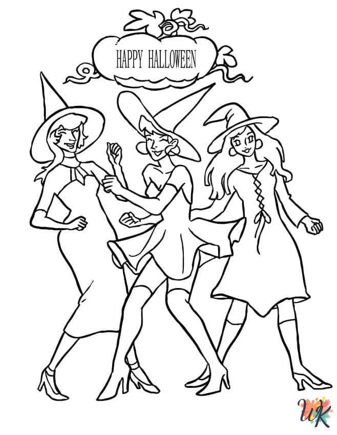 free full size printable Hocus Pocus coloring pages for adults pdf