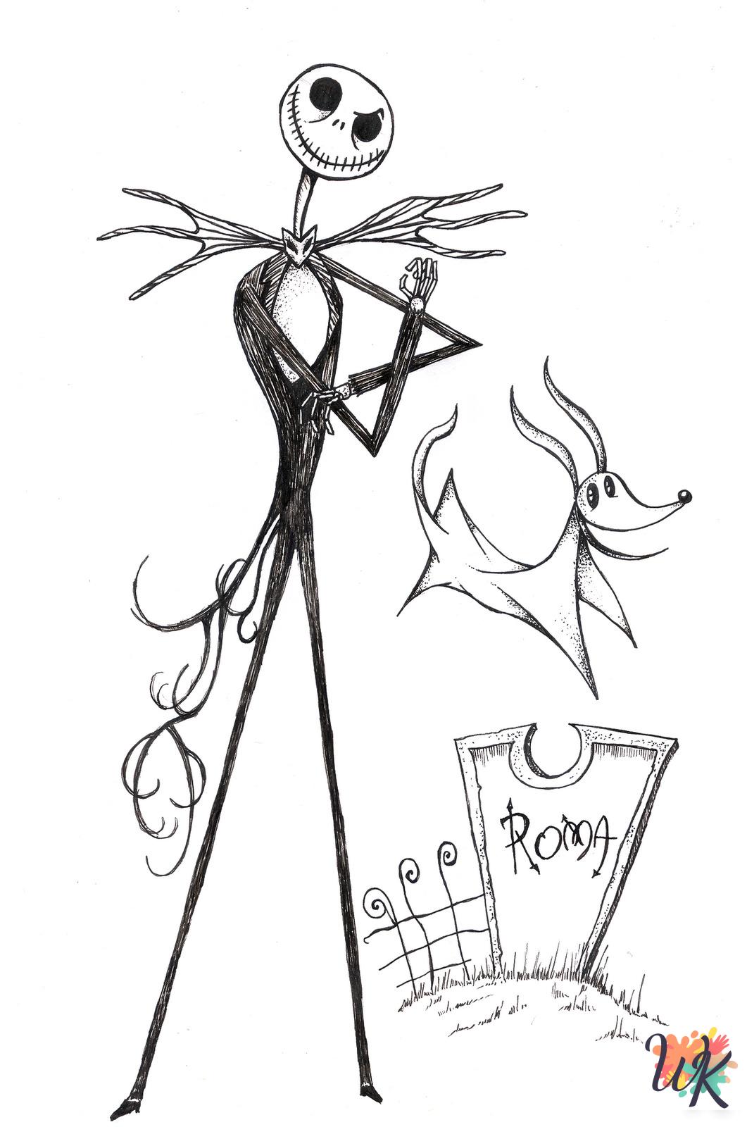 merry Jack Skellington coloring pages