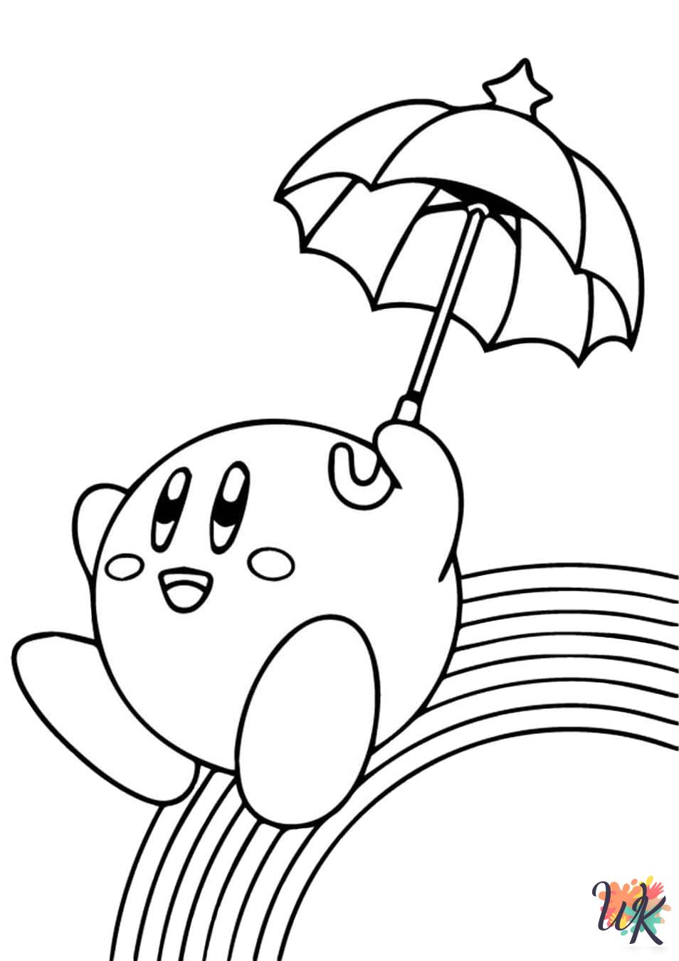 Kirby adult coloring pages