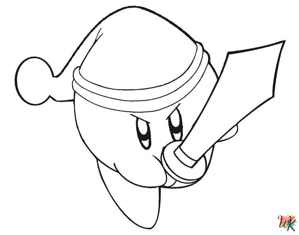 Kirby free coloring pages