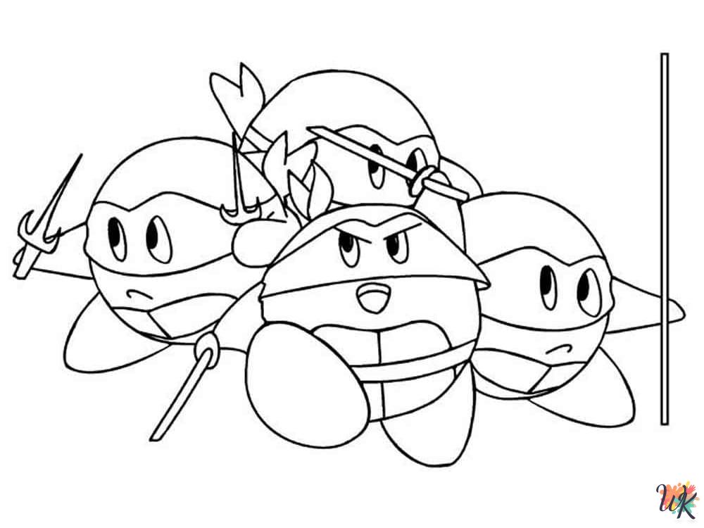 Kirby cards coloring pages