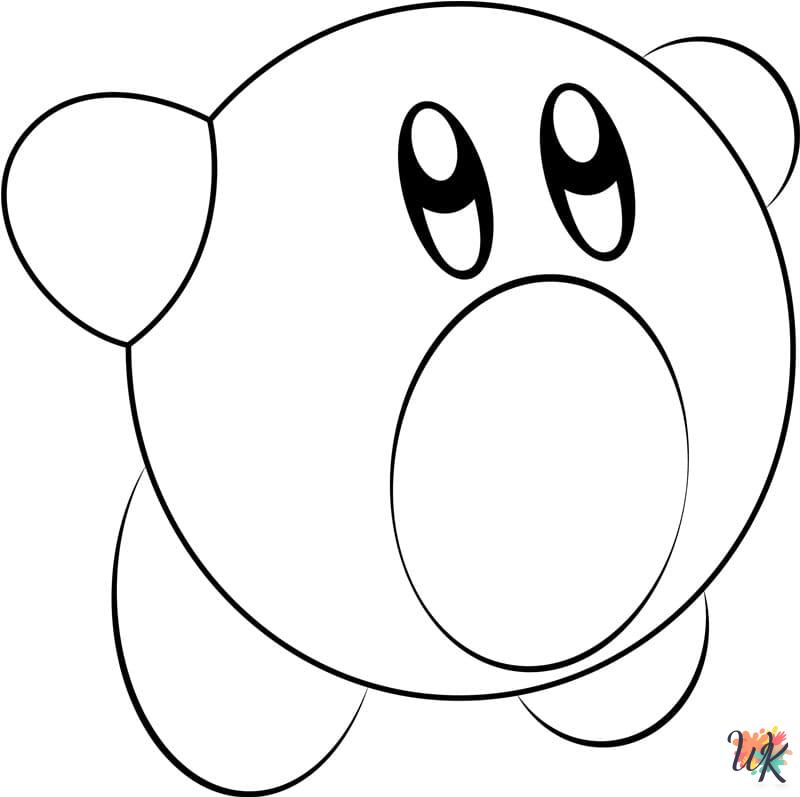 Kirby coloring pages easy
