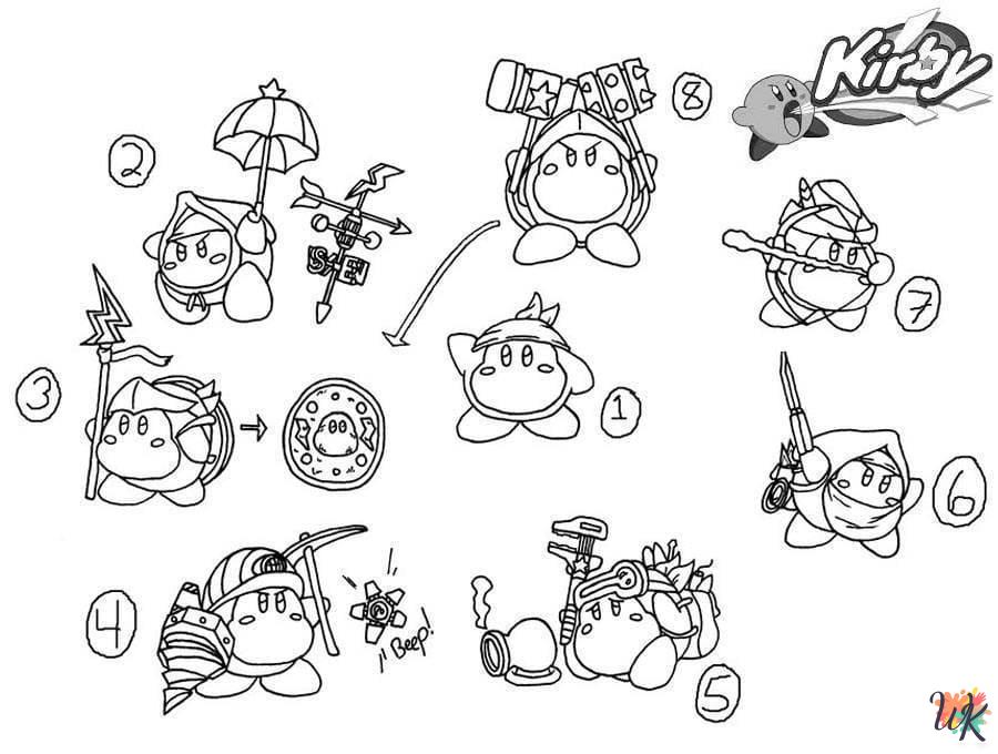 fun Kirby coloring pages