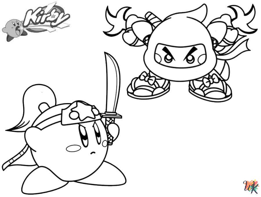 hard Kirby coloring pages