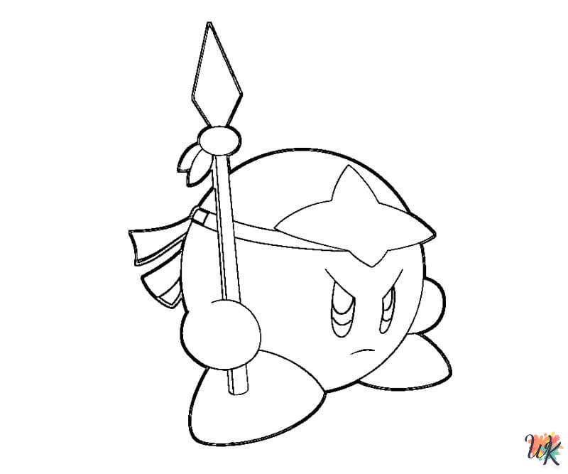 Kirby coloring pages for adults easy