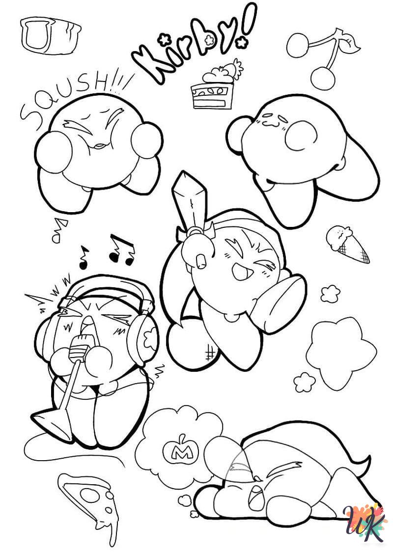 Kirby adult coloring pages