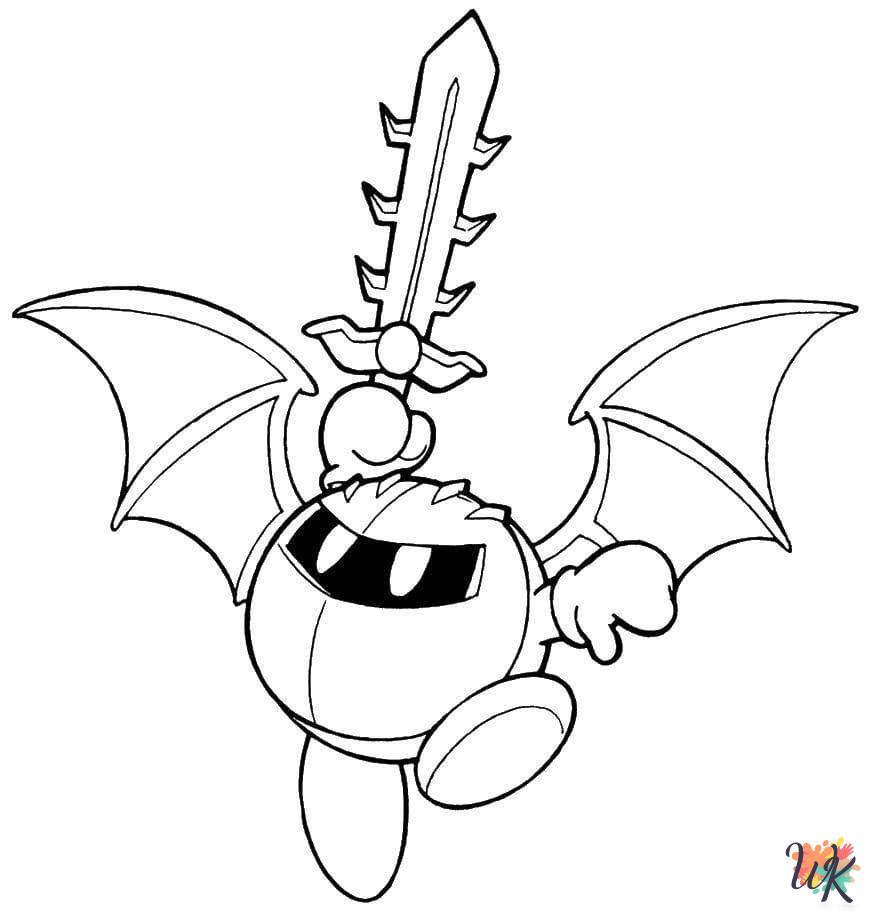 free full size printable Kirby coloring pages for adults pdf