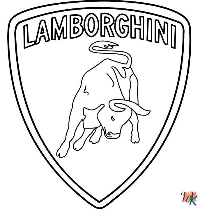 Lamborghini themed coloring pages