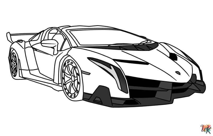 easy Lamborghini coloring pages