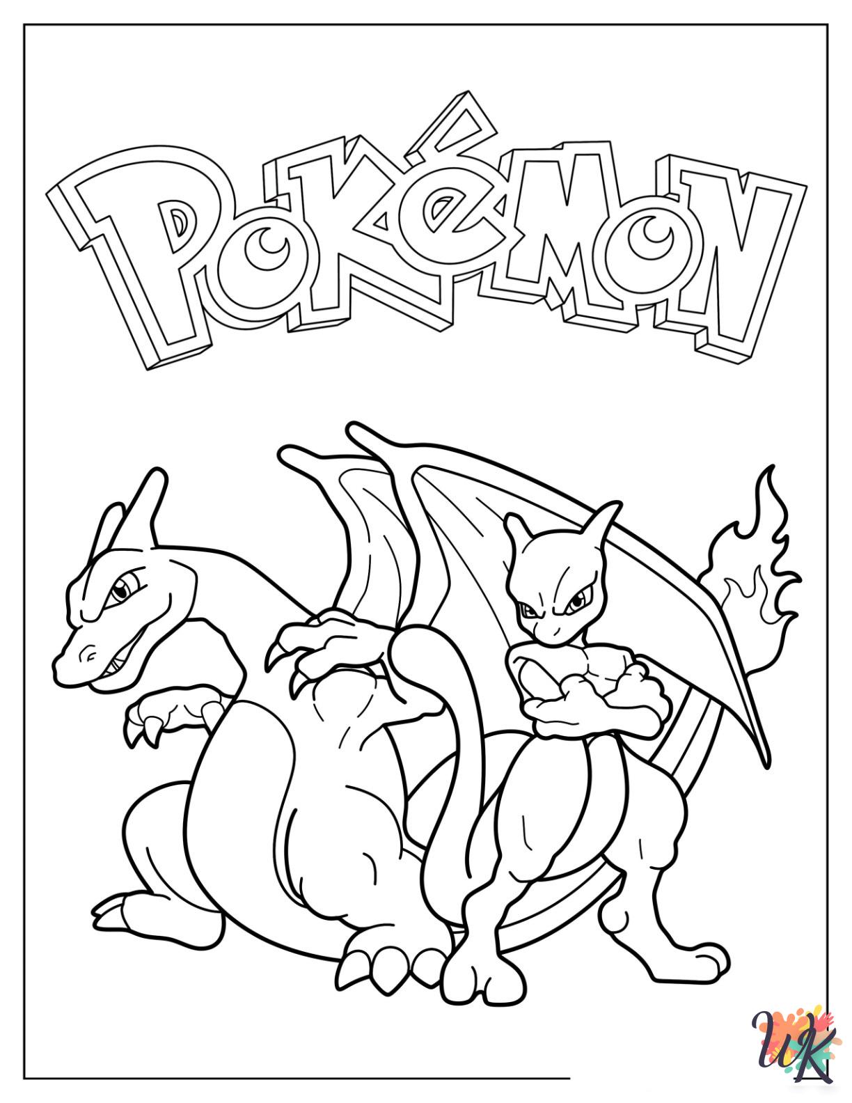 coloring pages for Mewtwo