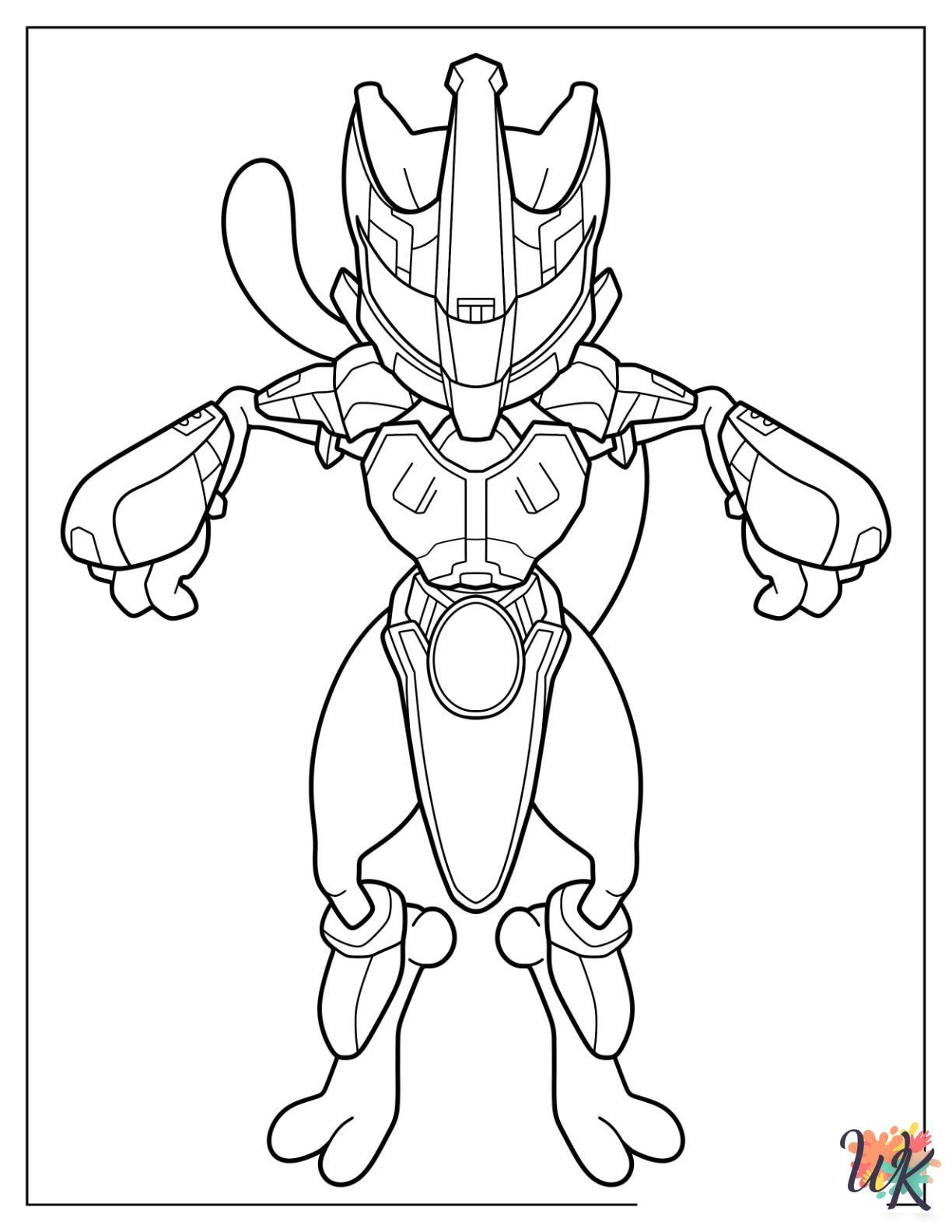 coloring pages for Mewtwo 1
