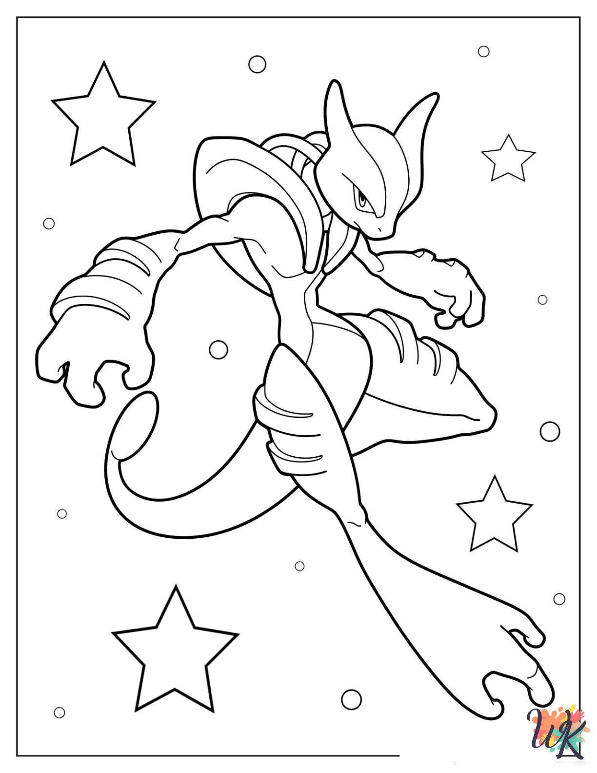 adult coloring pages Mewtwo