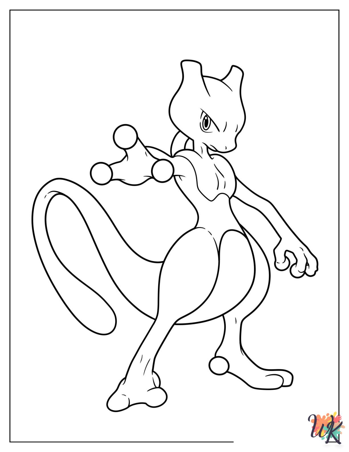 old-fashioned Mewtwo coloring pages