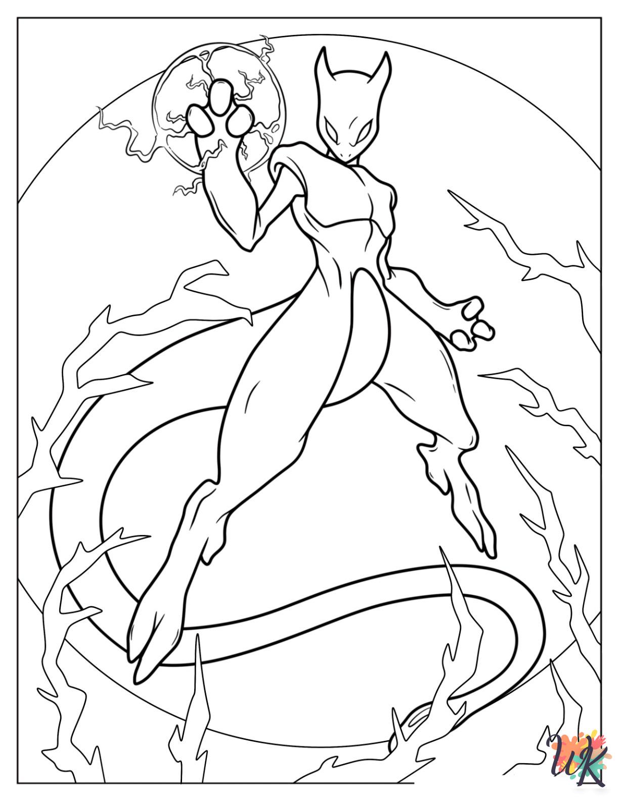 Legendary Pokemon coloring pages for adults easy