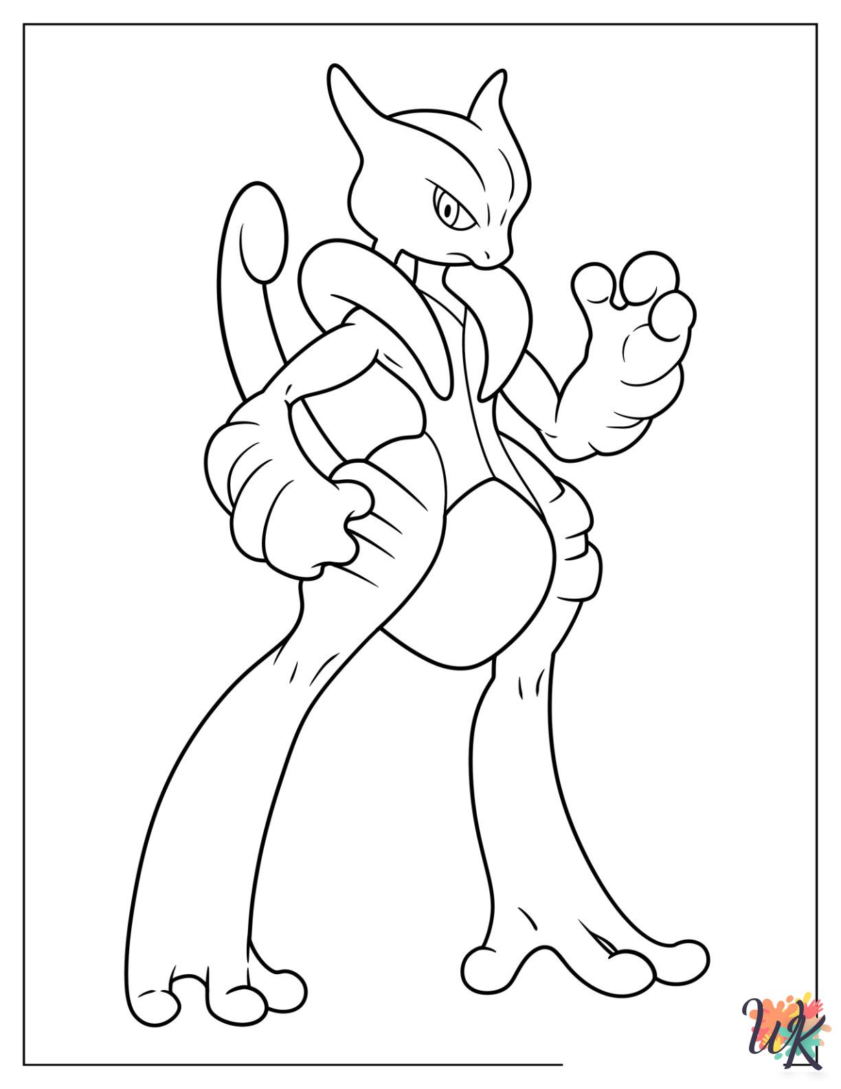cute Mewtwo coloring pages