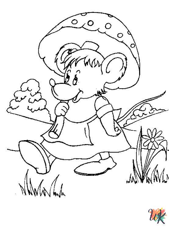 easy Mouse coloring pages