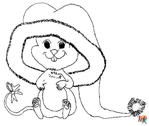 Mouse coloring book pages