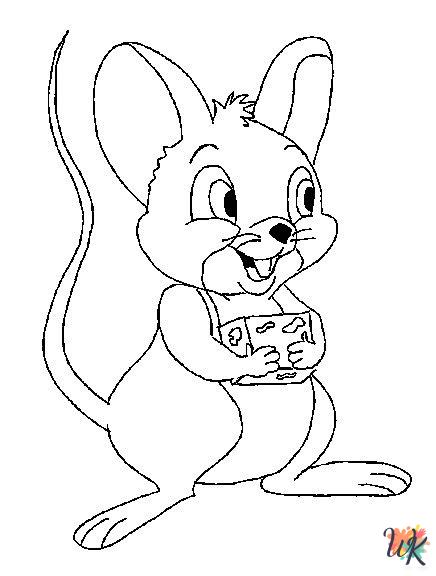 free Mouse coloring pages for kids