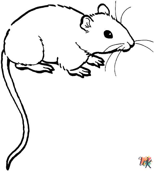 free full size printable Mouse coloring pages for adults pdf
