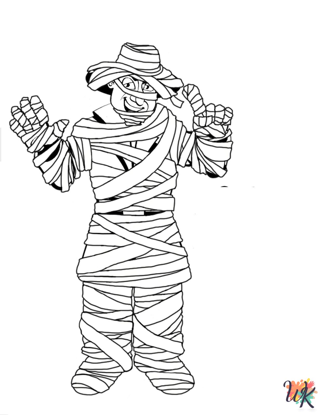 Mummy coloring pages pdf 3