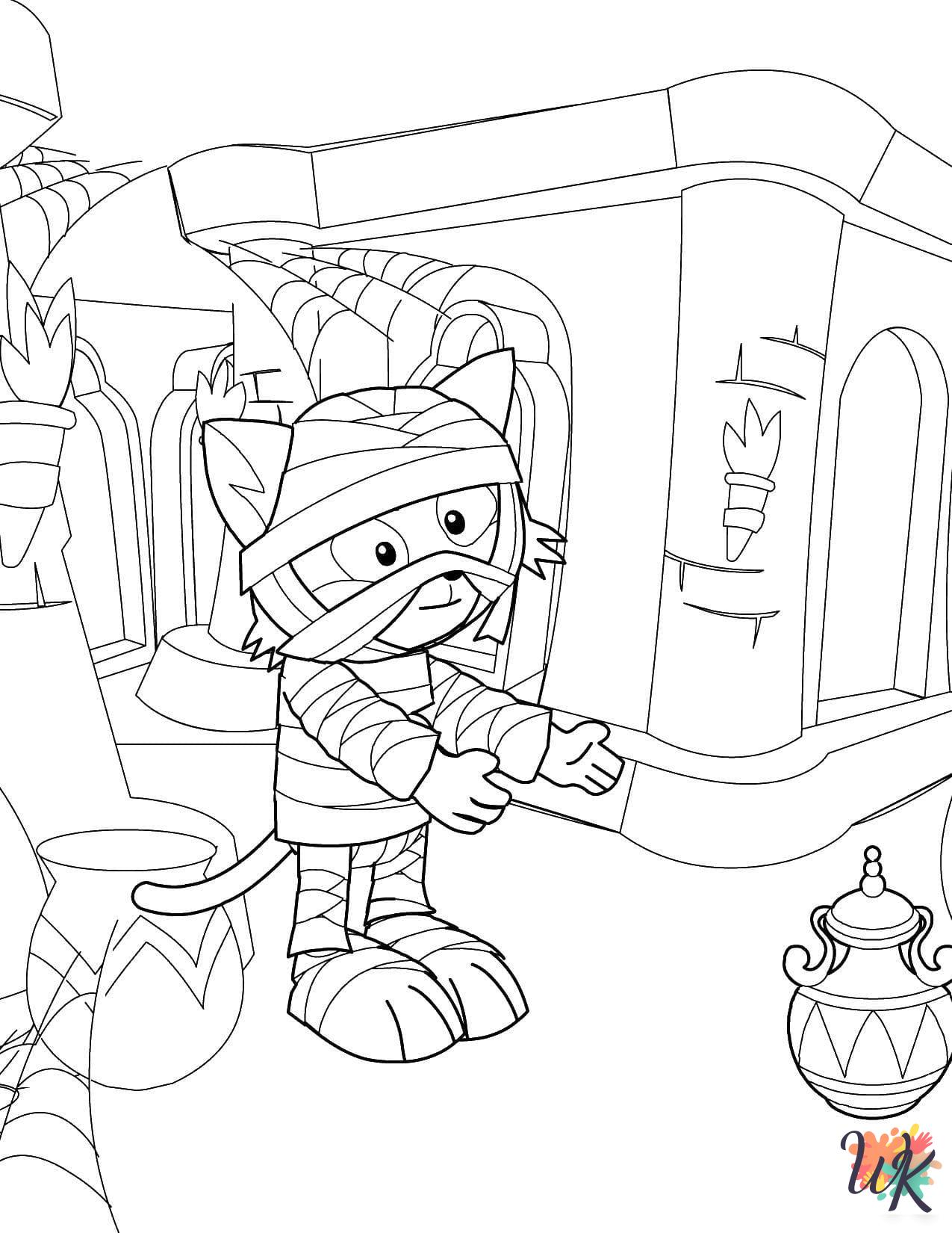Mummy coloring pages free printable