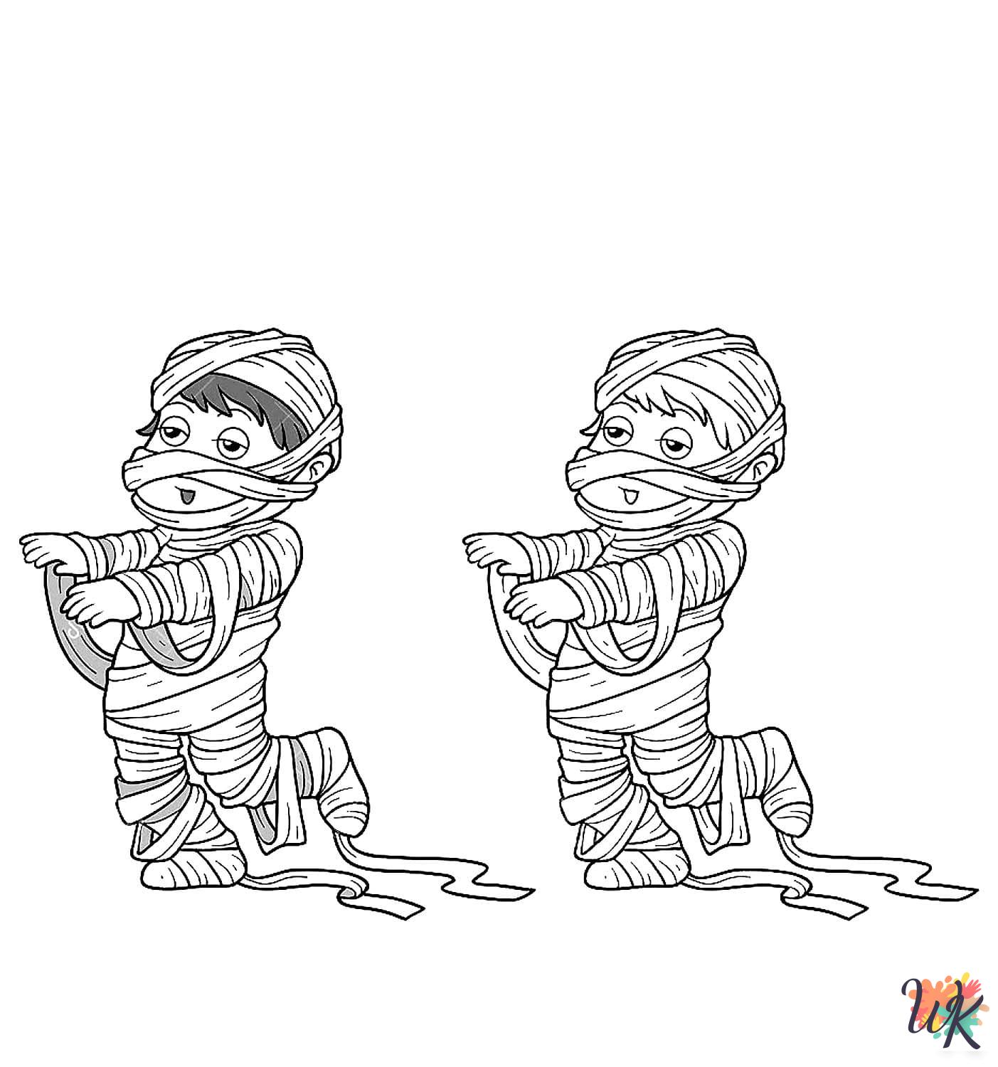 hard Mummy coloring pages