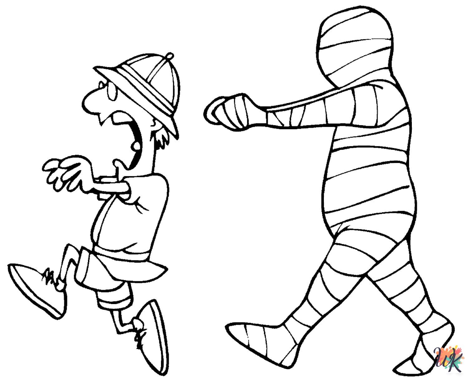 free printable Mummy coloring pages for adults