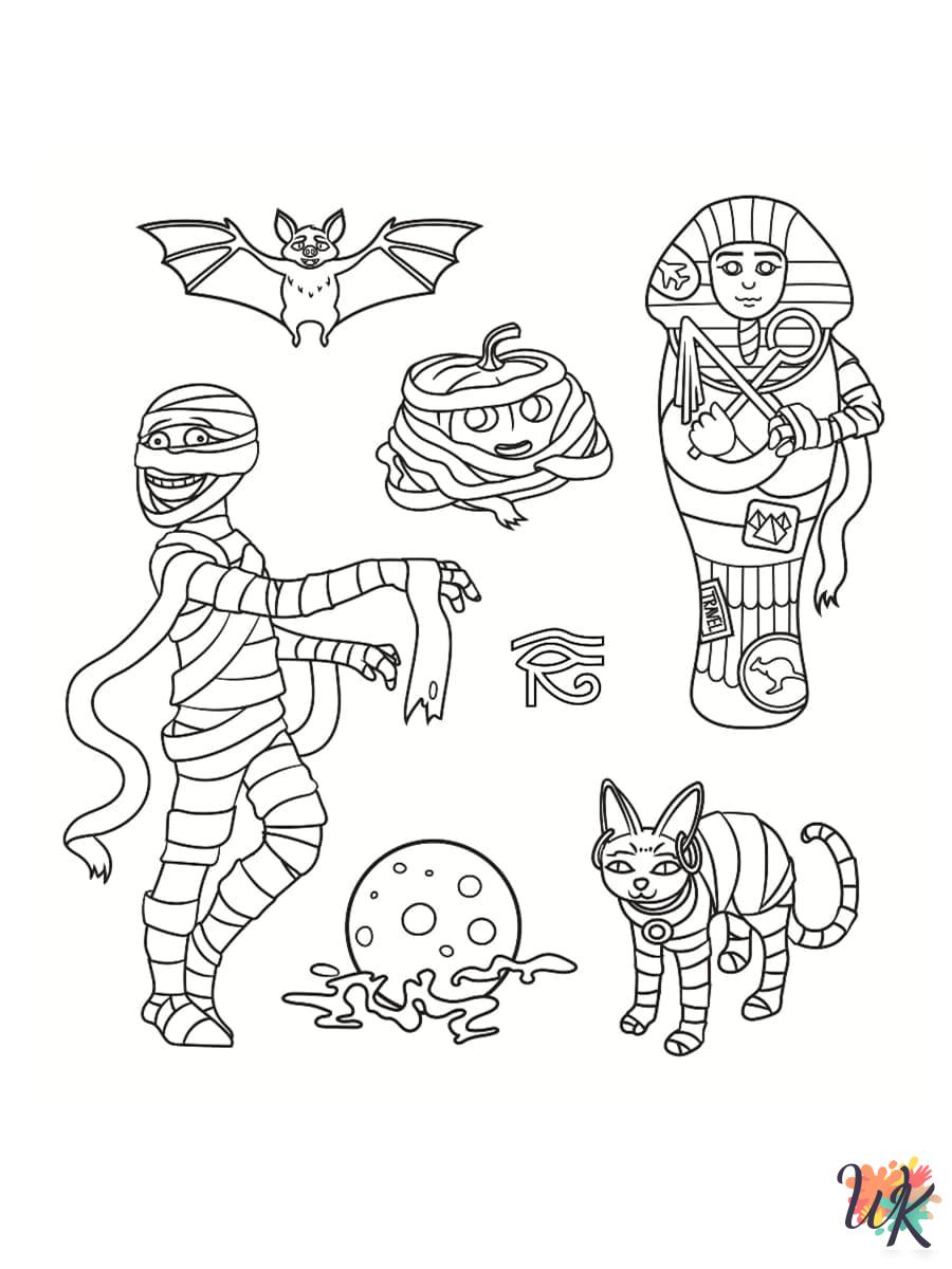 free Mummy coloring pages for kids