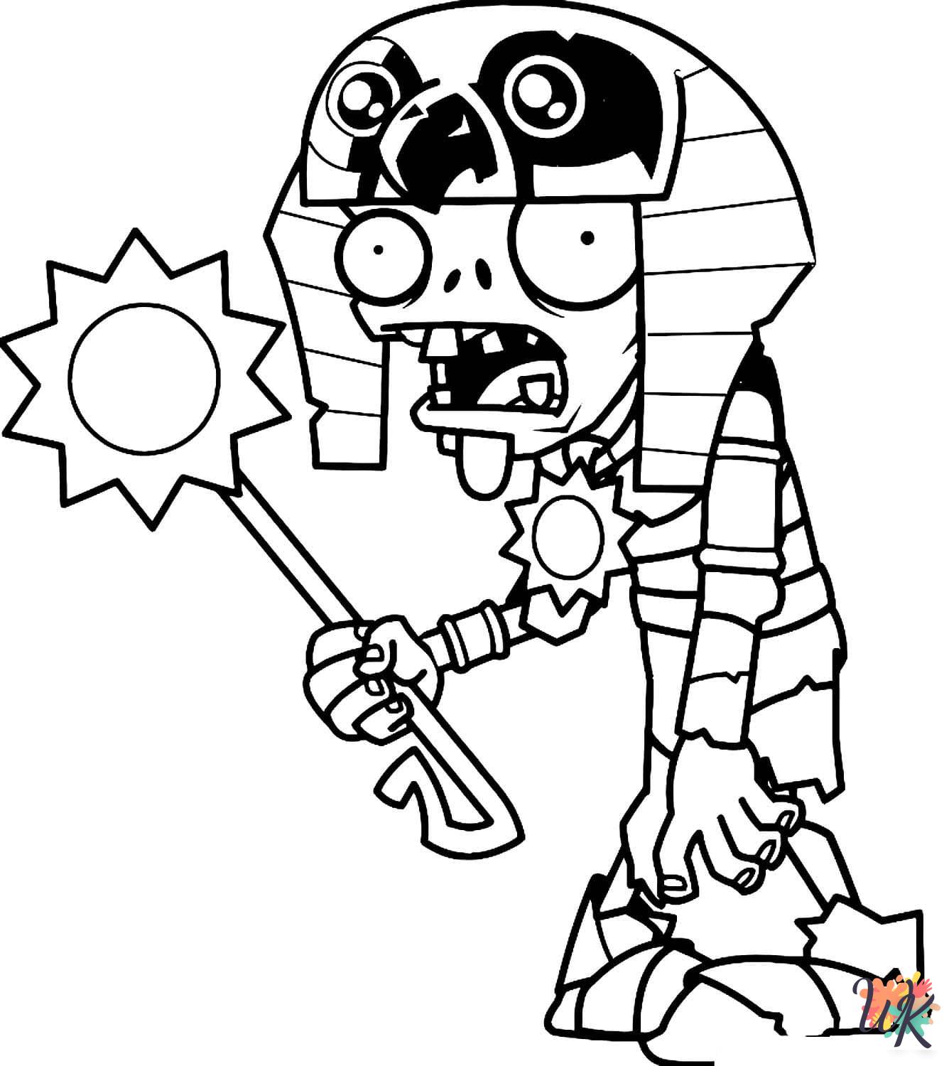 Mummy coloring pages easy 1