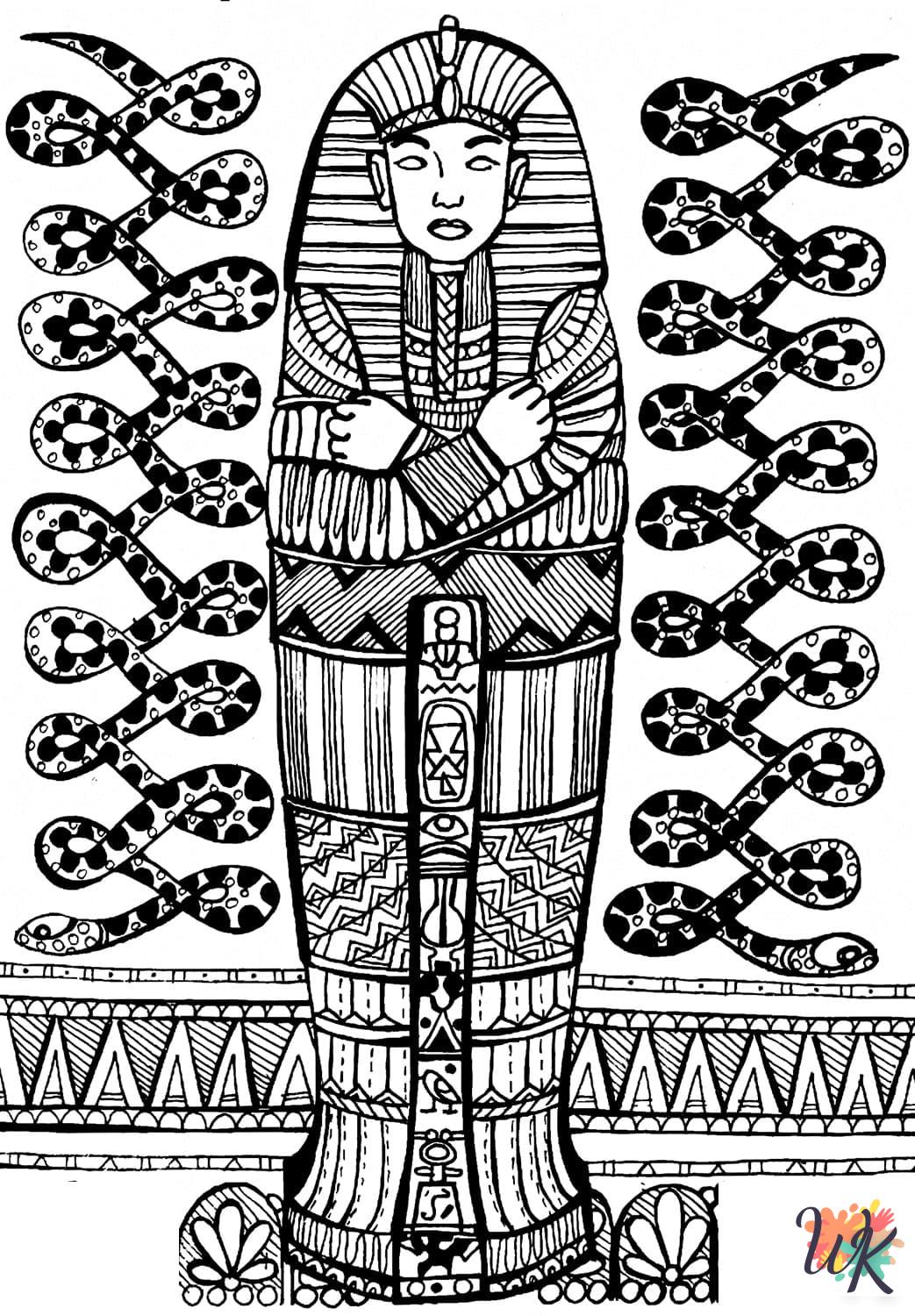 free Mummy coloring pages for kids