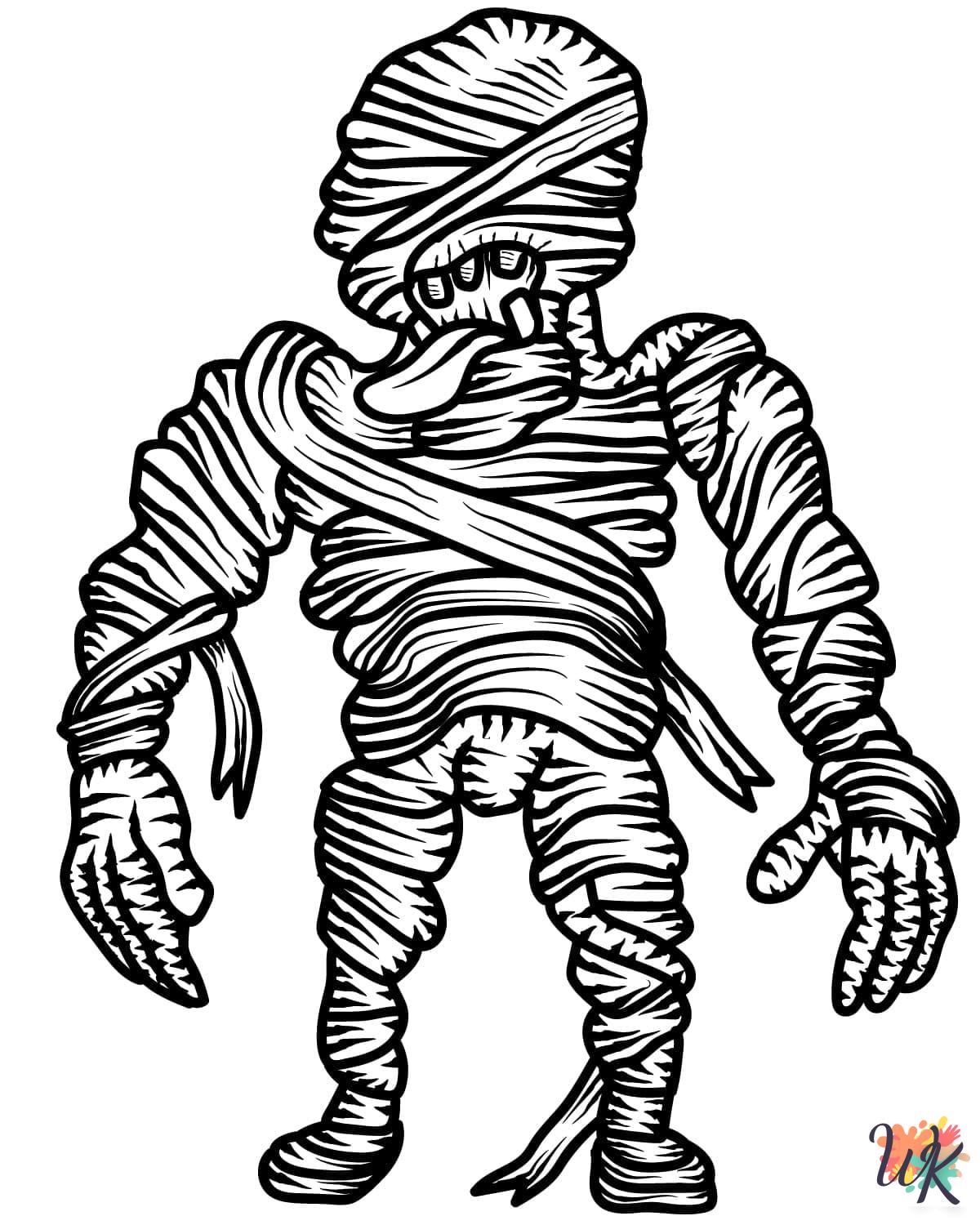 vintage Mummy coloring pages