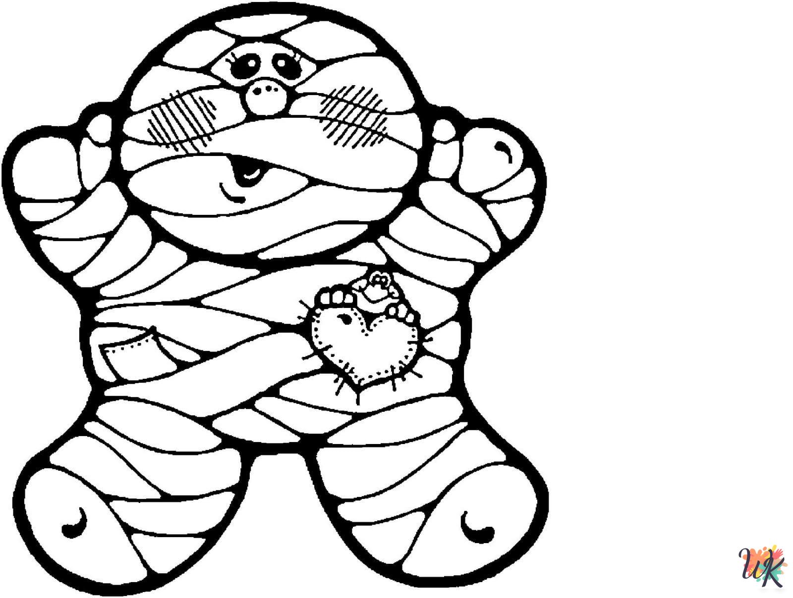easy Mummy coloring pages