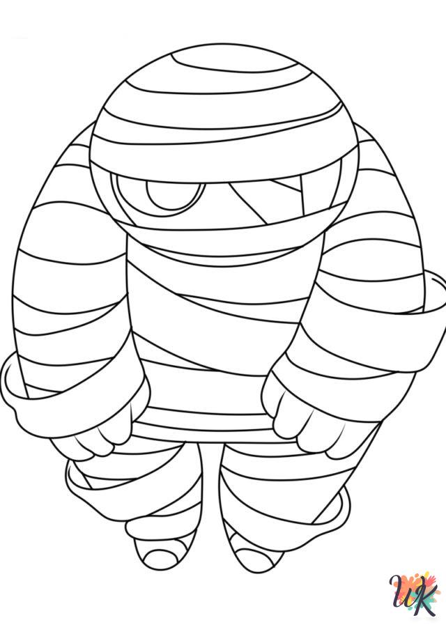 free Mummy coloring pages for adults