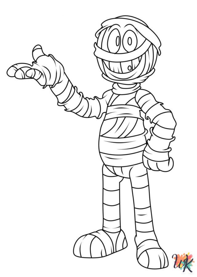 free full size printable Mummy coloring pages for adults pdf