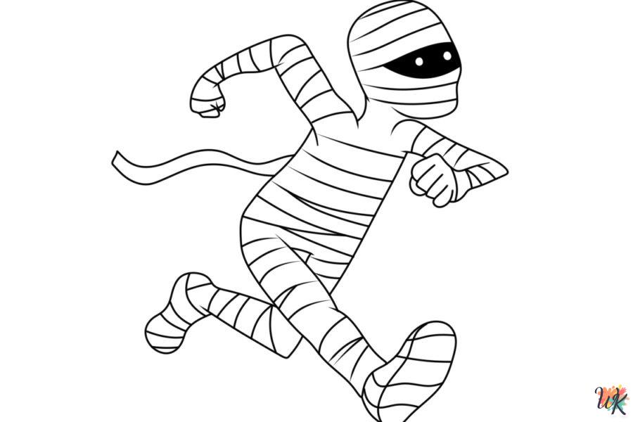 vintage Mummy coloring pages