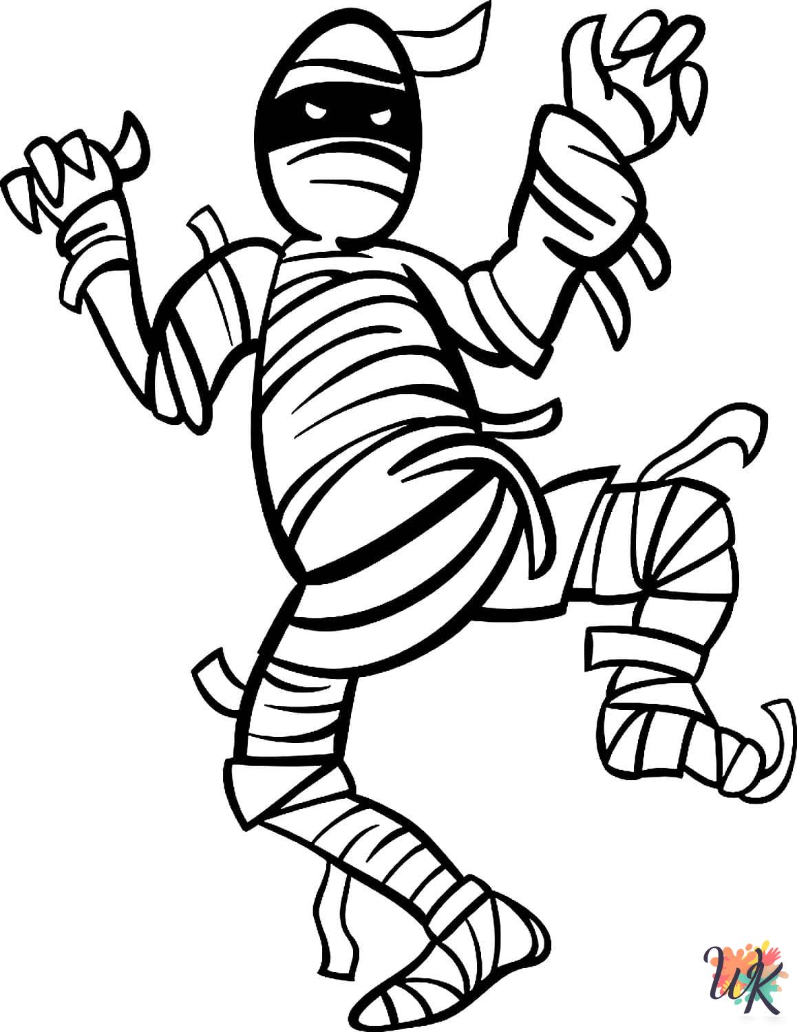Mummy ornaments coloring pages