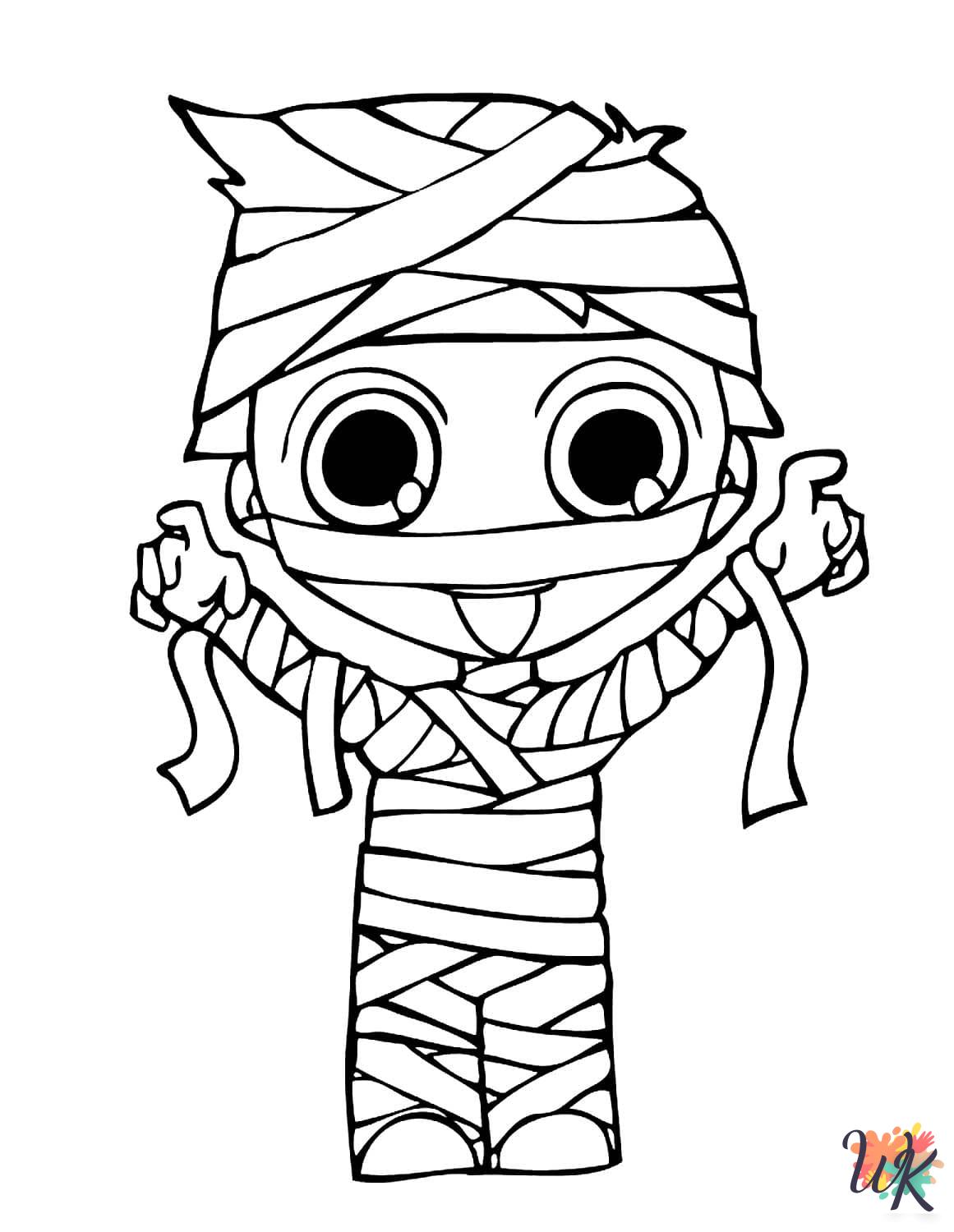 free Mummy printable coloring pages
