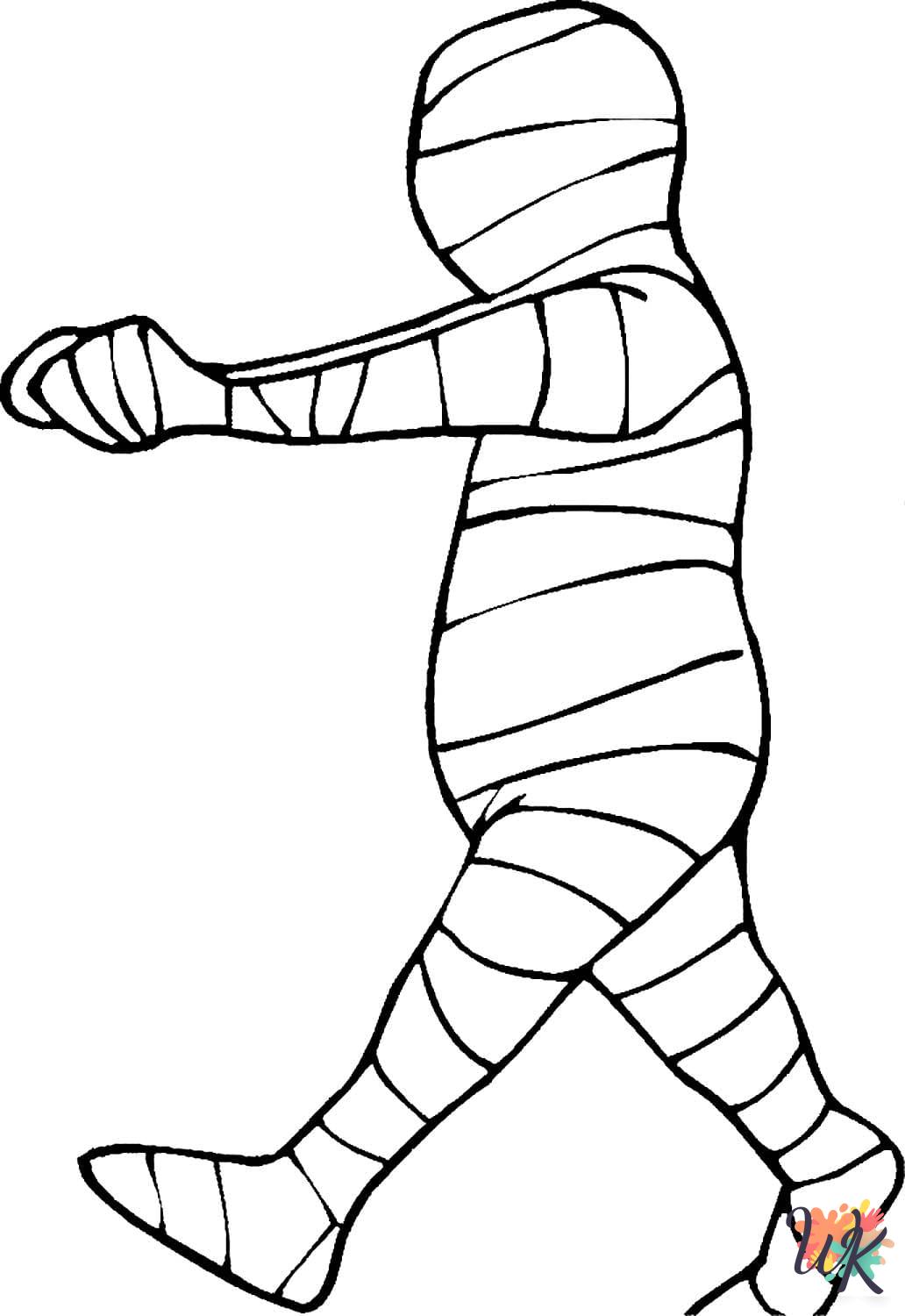 old-fashioned Mummy coloring pages