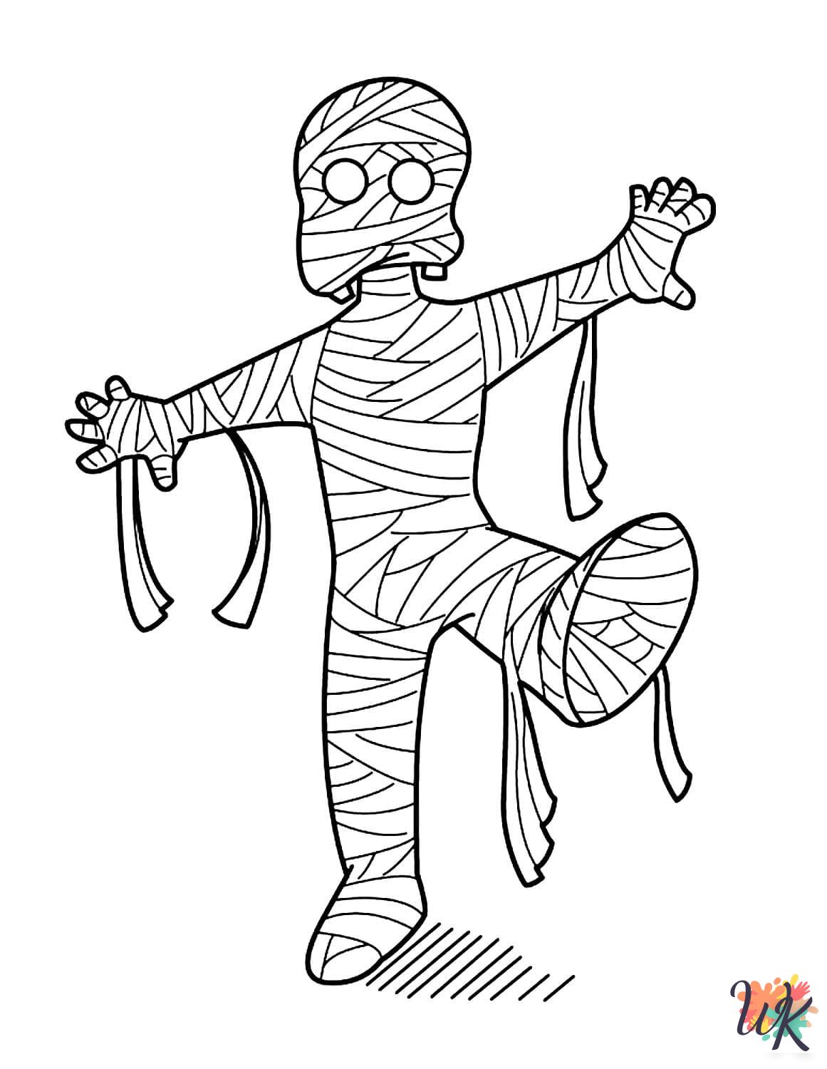 free Mummy coloring pages printable