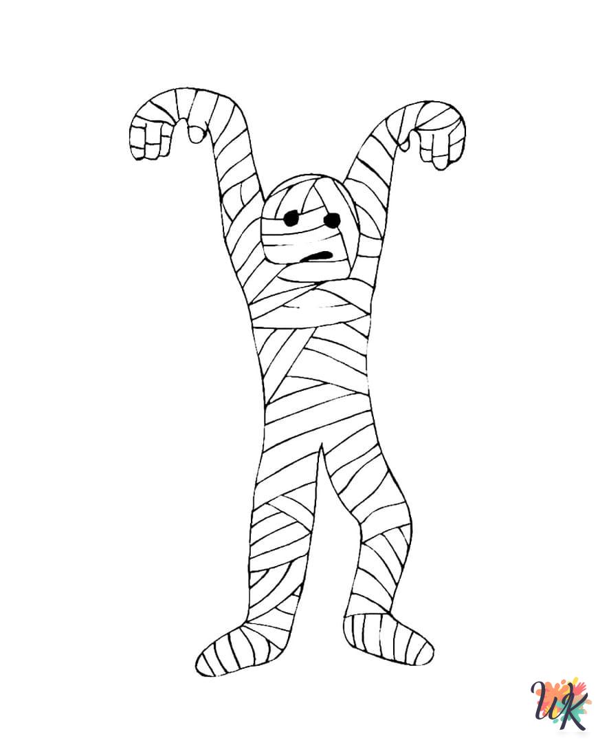 Mummy coloring pages printable free