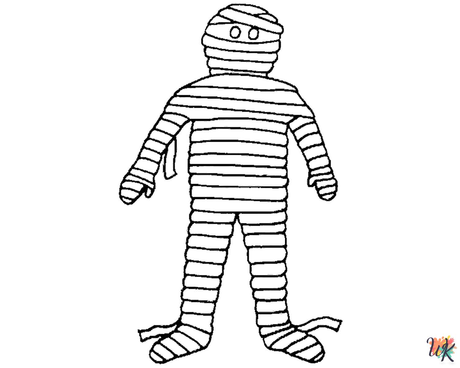 Mummy coloring pages printable free