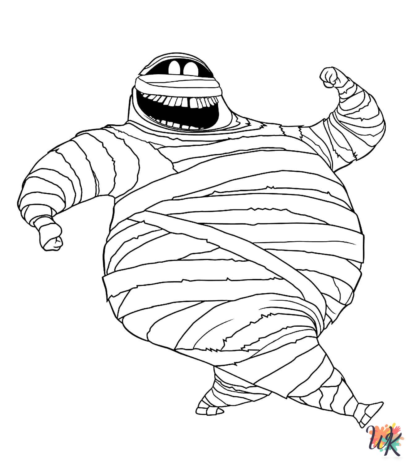printable Mummy coloring pages for adults
