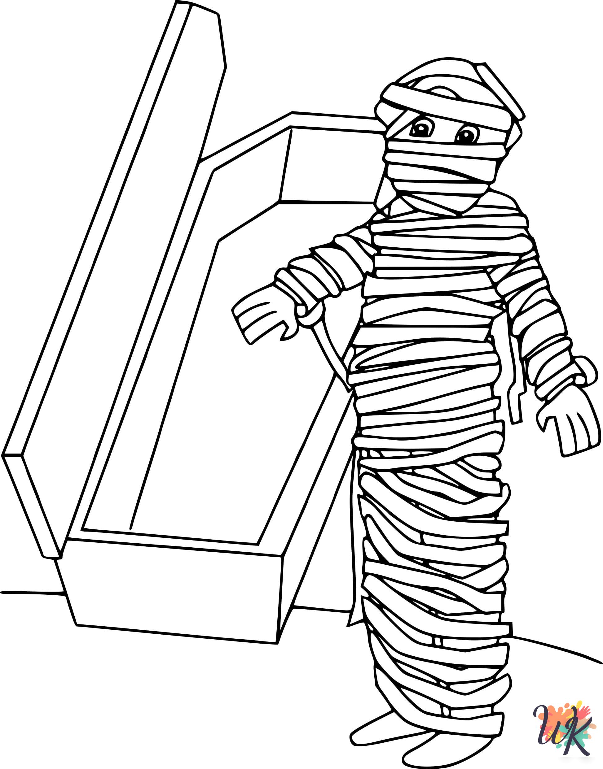 Mummy free coloring pages