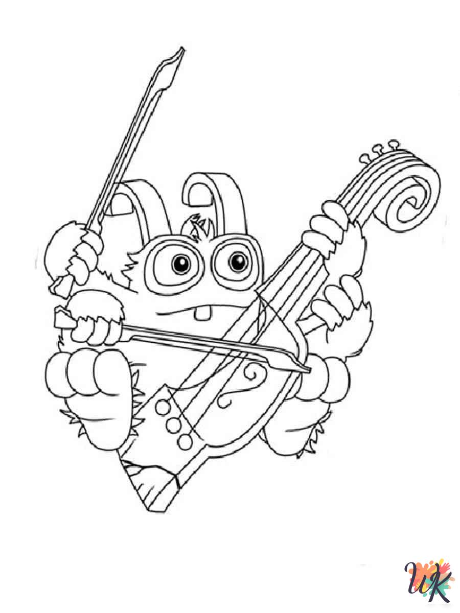 preschool My Singing Monsters coloring pages 1