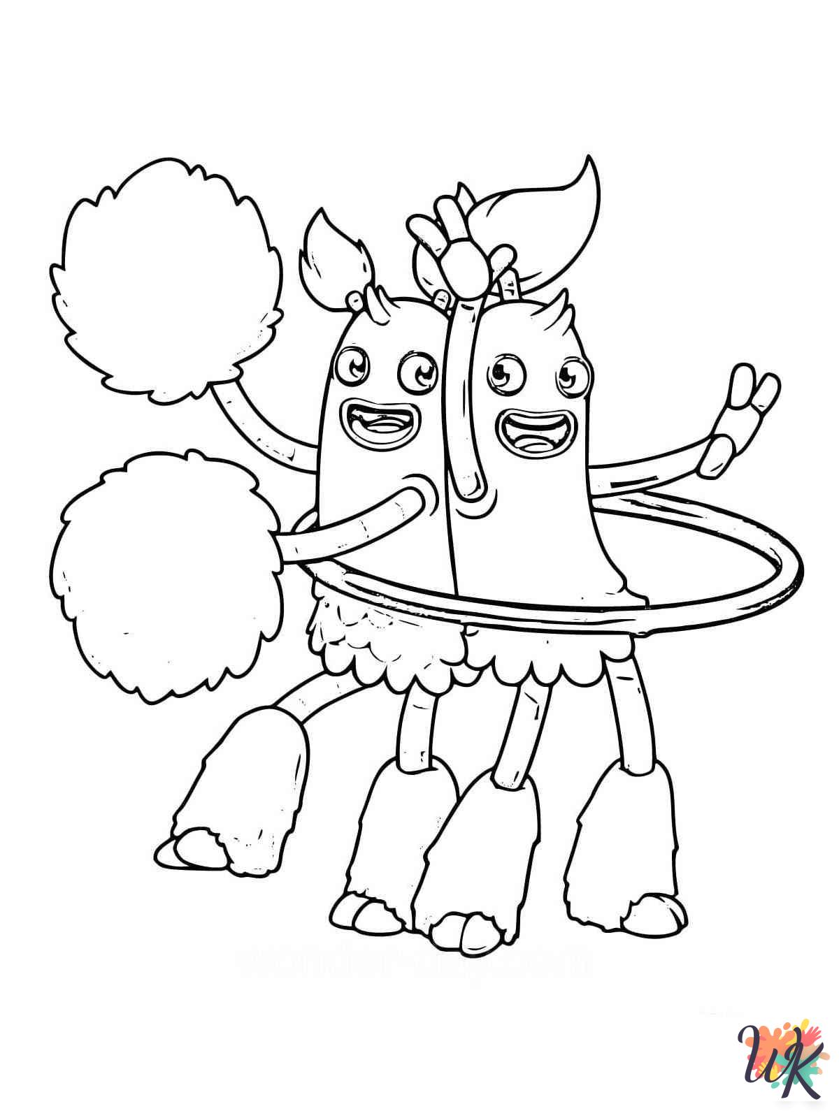 easy cute My Singing Monsters coloring pages