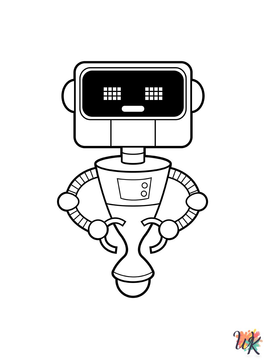 easy Robot coloring pages