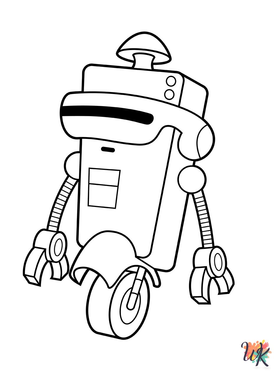 Robot coloring pages for kids