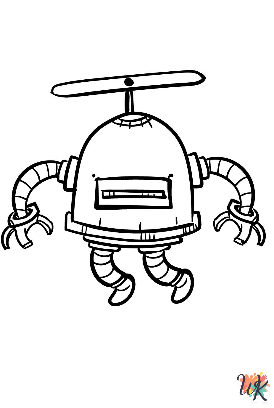 printable Robot coloring pages for adults
